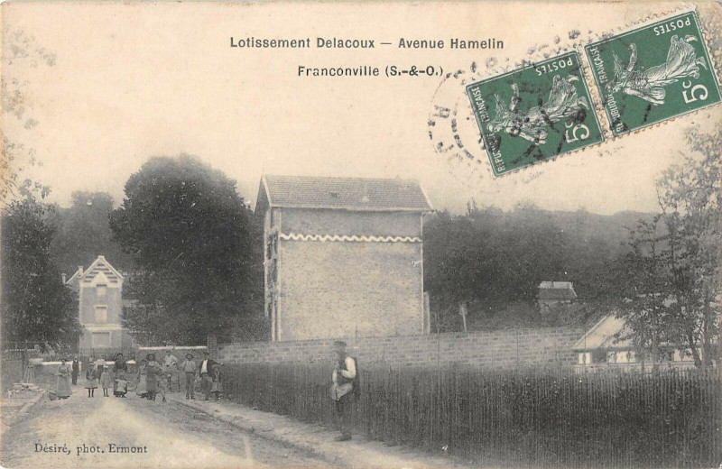 Carte postale ancienne Franconville Lotissement Delacoux Avenue Hamelin (cliché pas courant à Franconville