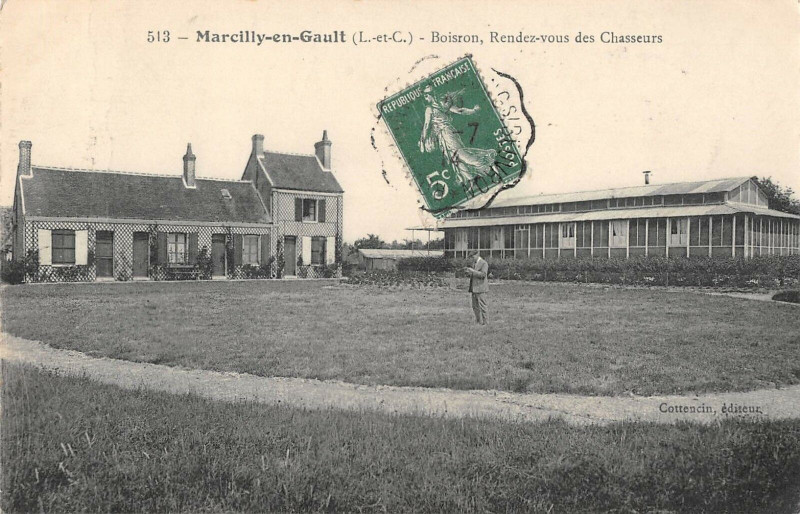 Carte postale ancienne Marcilly En Gault Boisrond Rendez Vous Des Chasseurs (pas courante à Marcilly-en-Gault