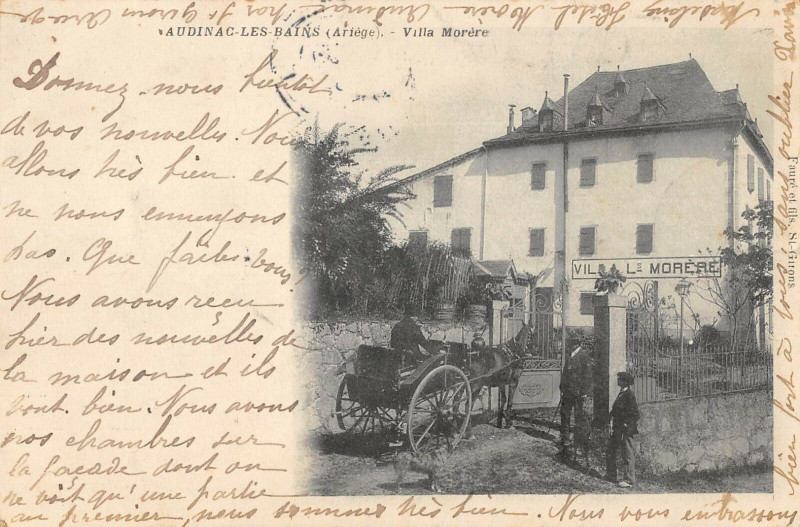 Carte postale ancienne Audinac Les Bains Villa Morere
