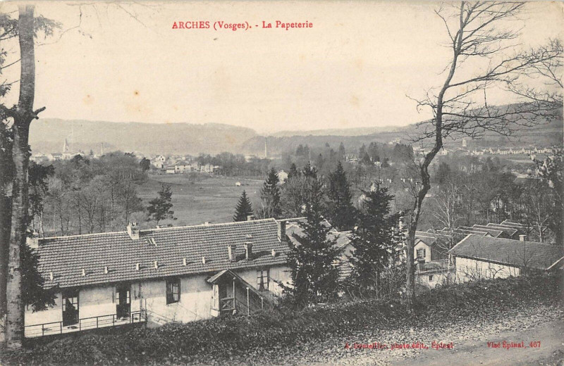 Carte postale ancienne Arches La Papeterie à Arches