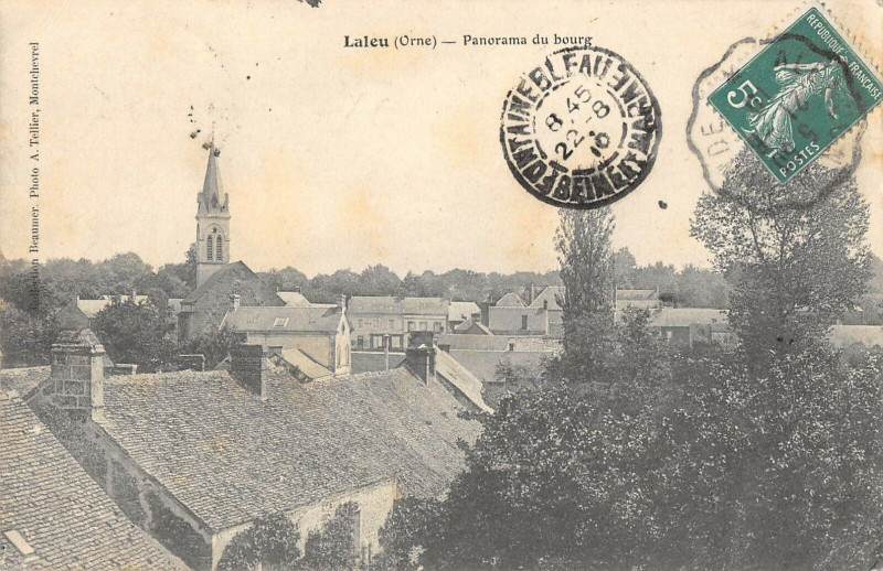 Carte postale ancienne Laleu Panorama Du Bourg à Laleu