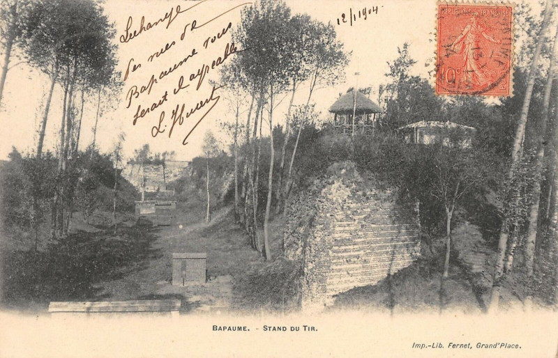 Carte postale ancienne Bapaume Stand Du Tir à Bapaume
