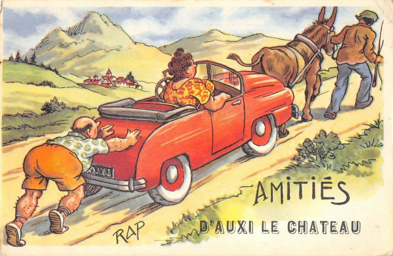 Carte postale ancienne Amities D'Auxi Le Chateau