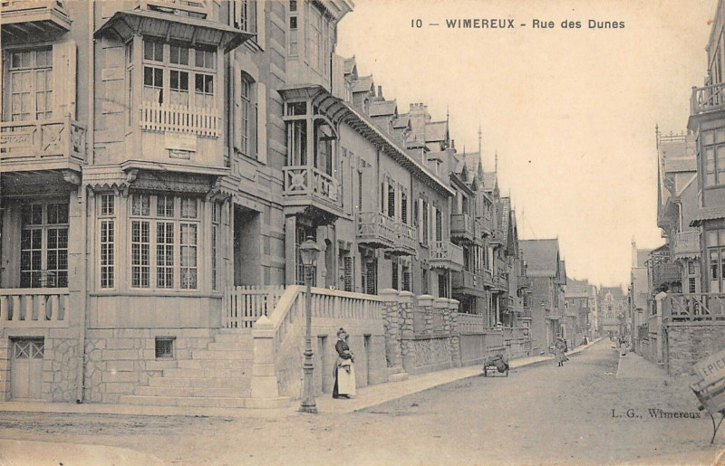 Carte postale ancienne Wimereux Rue Des Dunes à Wimereux