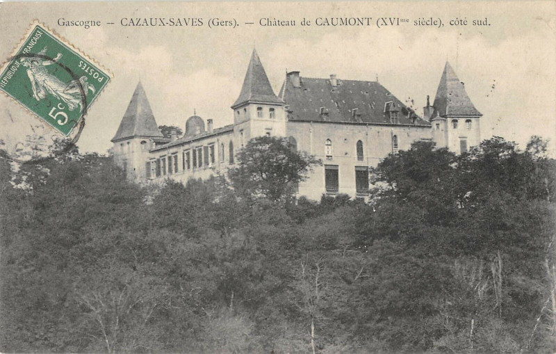 Carte postale ancienne Cazaux Saves Chateau De Caumont Sud à Caumont