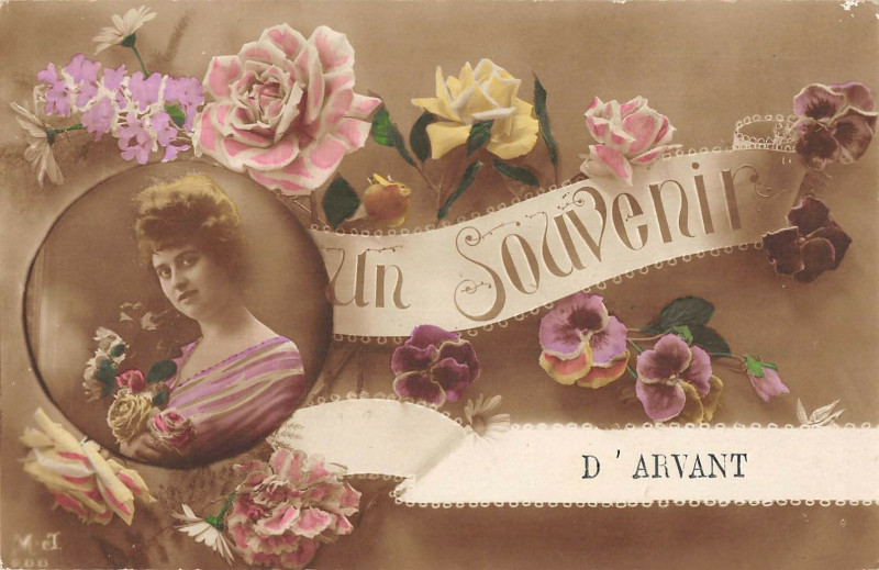 Carte postale ancienne Un Souvenir D'Arvant