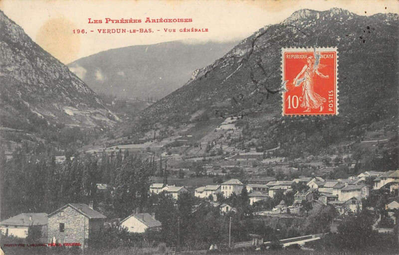 Carte postale ancienne Verdun Le Bas Vue Generale à Verdun