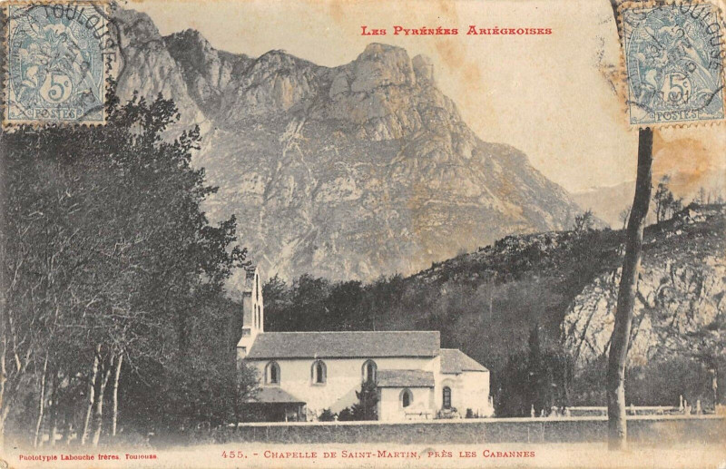 Carte postale ancienne Chapelle De Saint-Martin Pres Les Cabannes aux Cabannes