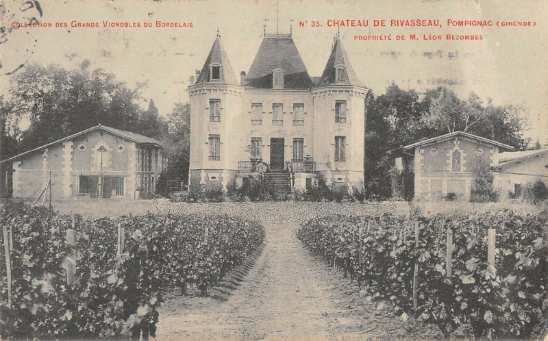 Carte postale ancienne Le Chateau De Rivasseau Pompignac à Pompignac