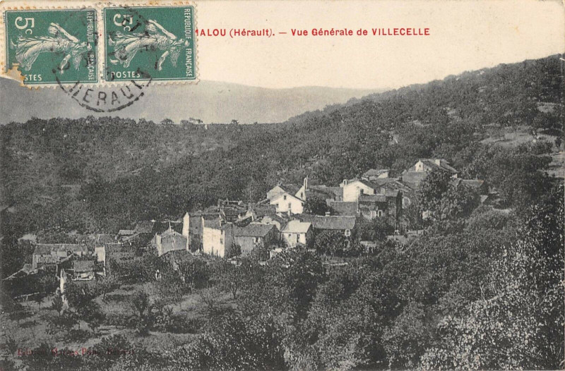 Carte postale ancienne Lamalou Vue Generale De Villecelle