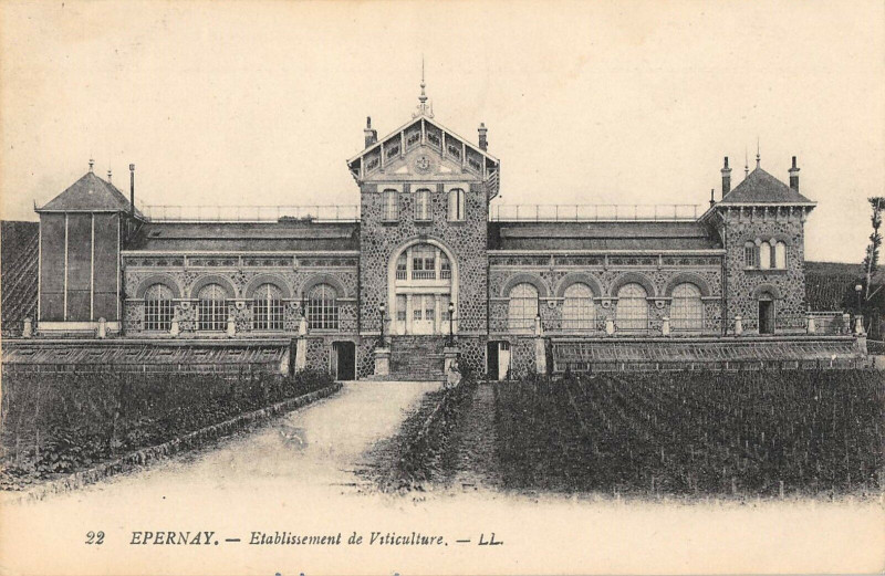 Carte postale ancienne Epernay Etablissement De Viticulture à Épernay