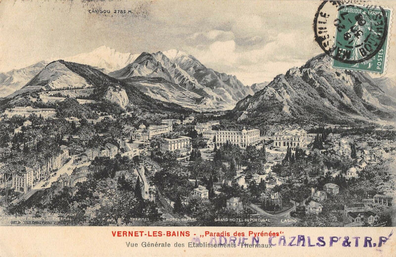 Carte postale ancienne Vernet Les Bains à Vernet-les-Bains
