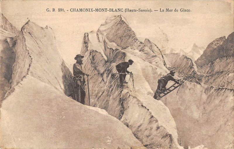 Carte postale ancienne Chamonix Mont Blanc La Mer De Glace à Chamonix-Mont-Blanc