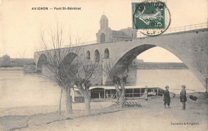 Carte postale ancienne Avignon Pont Saint Benezeth à Avignon