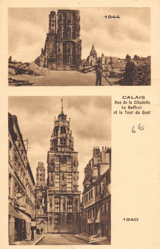 Carte postale ancienne Calais Rue De La Citadelle à Calais
