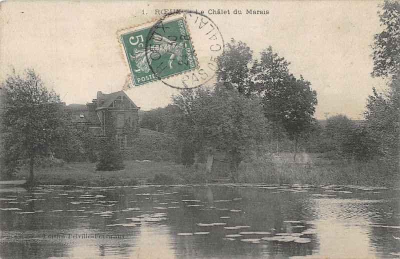 Carte postale ancienne Roeux Le Chalet Du Marais à Roeux