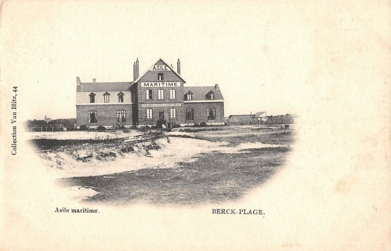 Carte postale ancienne Berck Plage Asile Maritime (dos non divisé) à Berck