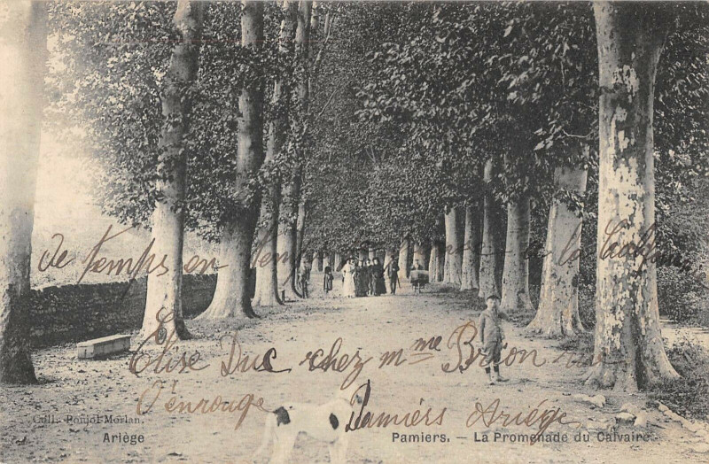 Carte postale ancienne Pamiers La Promenade Du Calvaire à Pamiers