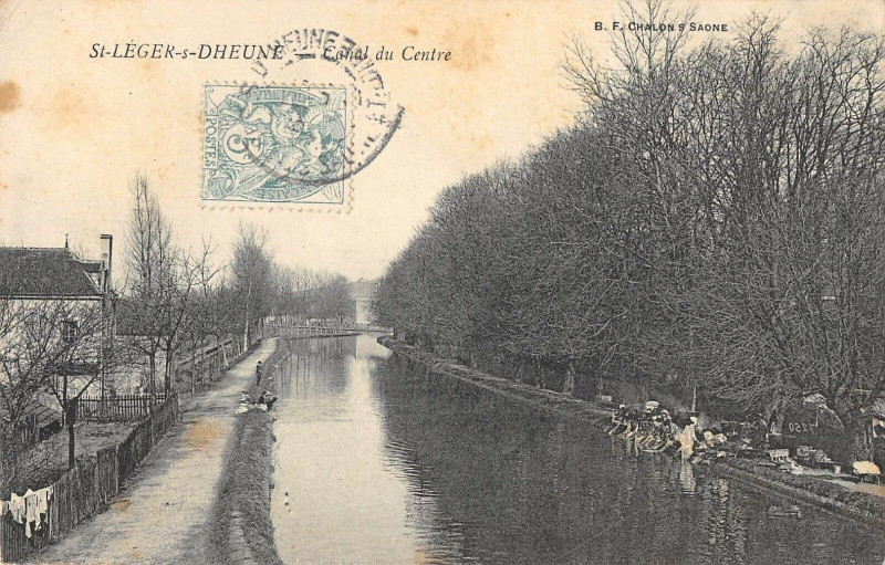 Carte postale ancienne Saint Leger Sur Dheune Canal Du Centre