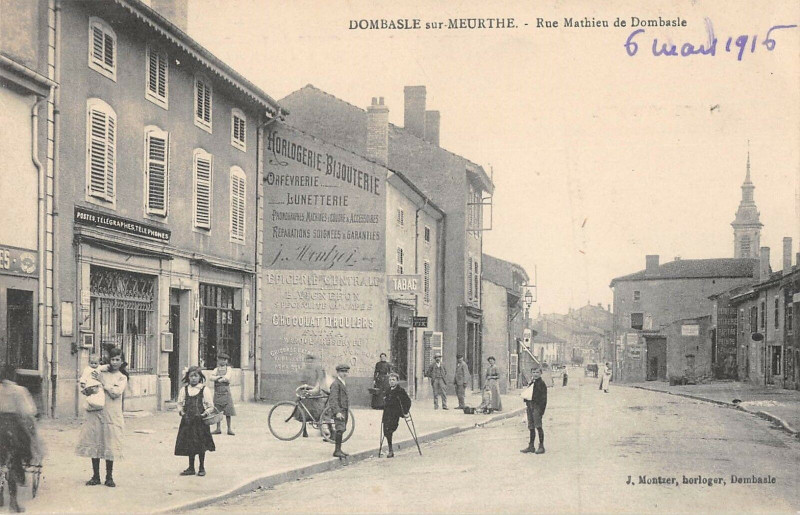 Carte postale ancienne Dombasle Rue Mathieu Et Dombasle