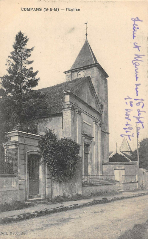 Carte postale ancienne Compans Eglise à Compans