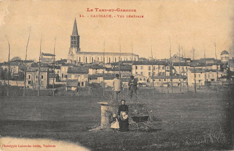 Carte postale ancienne Caussade Vue Generale à Caussade