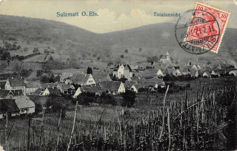 Carte postale ancienne Sulzmatt O Els Totalansicht