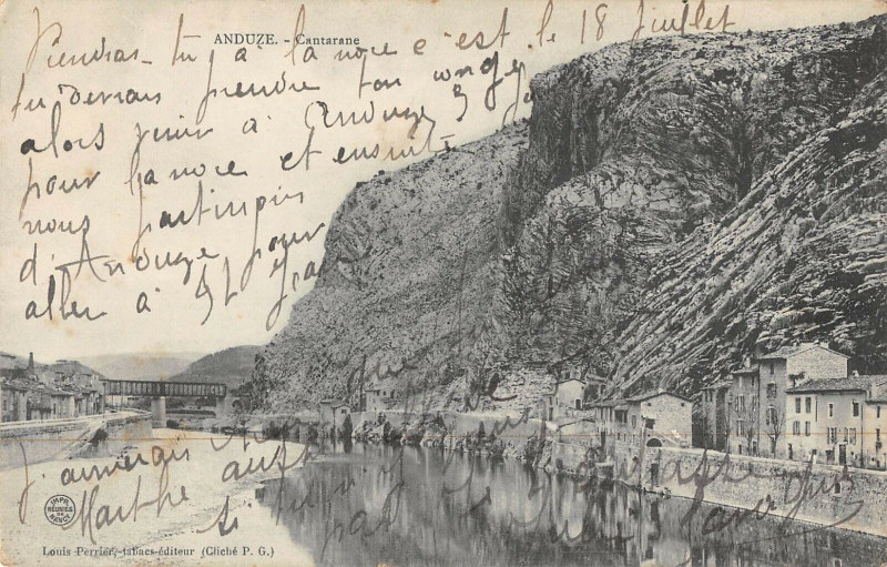 Carte postale ancienne Anduze Cantarane à Anduze