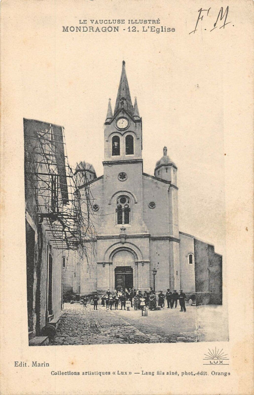 Carte postale ancienne Mondragon Eglise