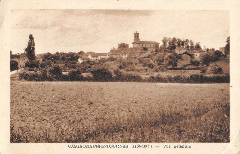 Carte postale ancienne Cassagnabere Tournas Vue Generale
