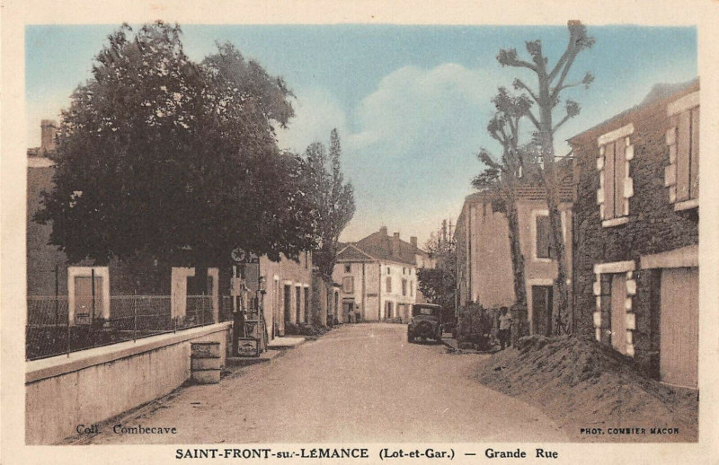 Carte postale ancienne Saint Front Sur Lemance Grande Rue (cliché rare