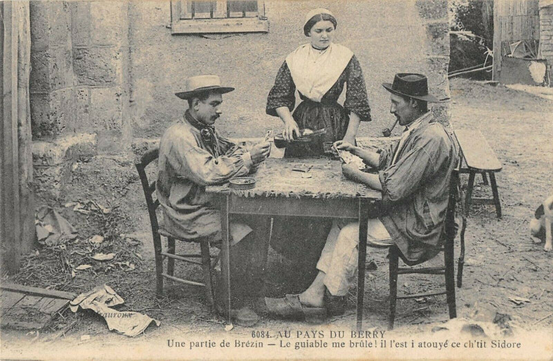 Carte postale ancienne Au Pays Du Berry Partie De Brezin