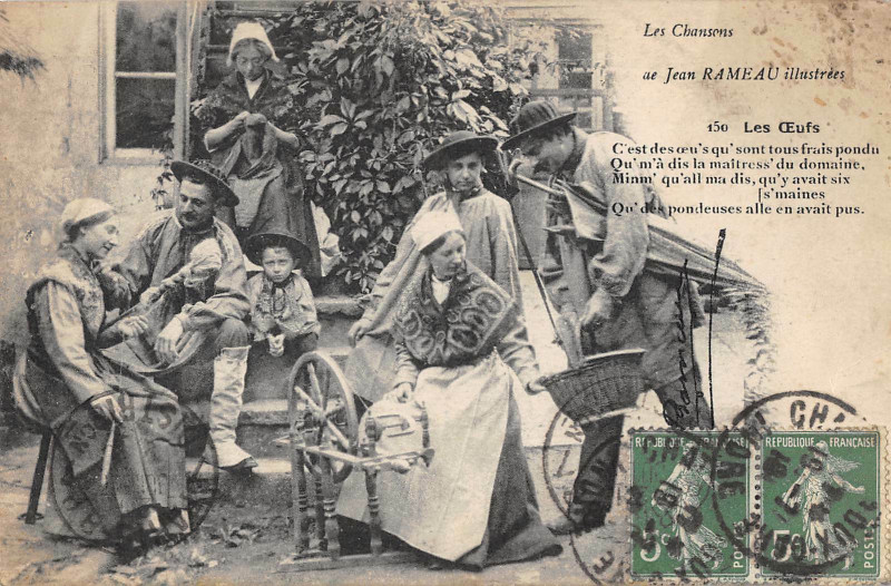 Carte postale ancienne Les Chansons De Jean Rameau Les Oeufs