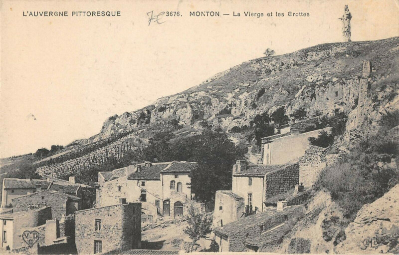 Carte postale ancienne Monton La Vierge Et Les Grottes