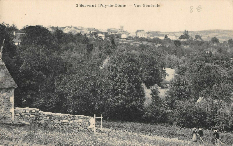 Carte postale ancienne Servant Vue Generale à Servant