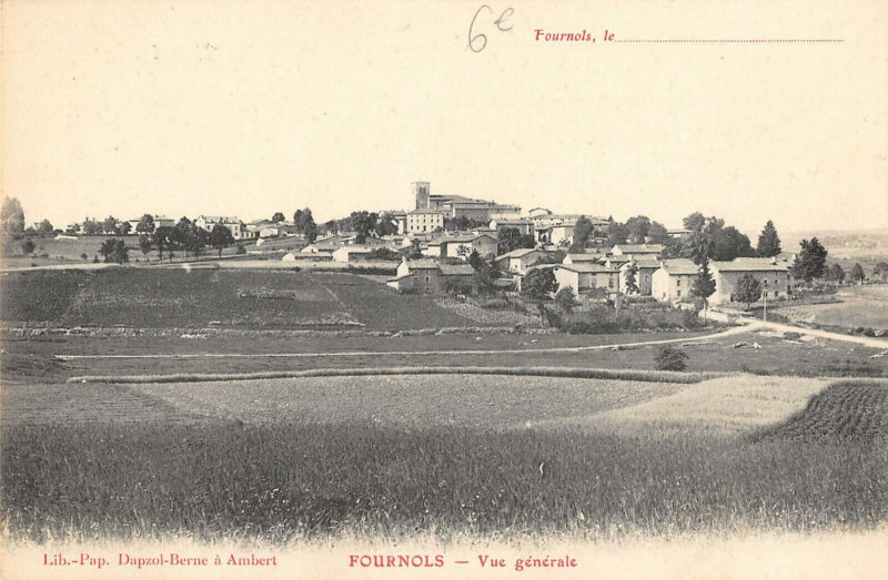 Carte postale ancienne Fournols Vue Generale à Fournols
