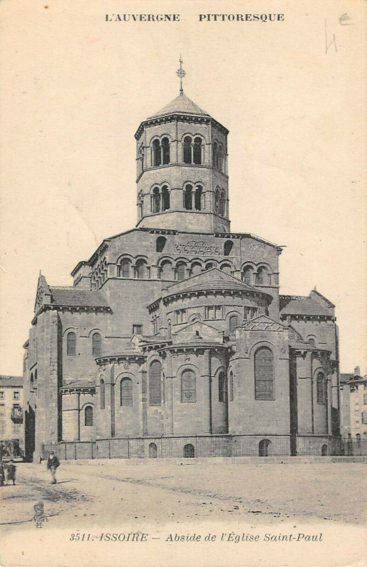 Carte postale ancienne Issoire Eglise Saint-Paul à Issoire