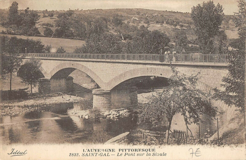 Carte postale ancienne Saint Gal Le Pont Sur La Sioule