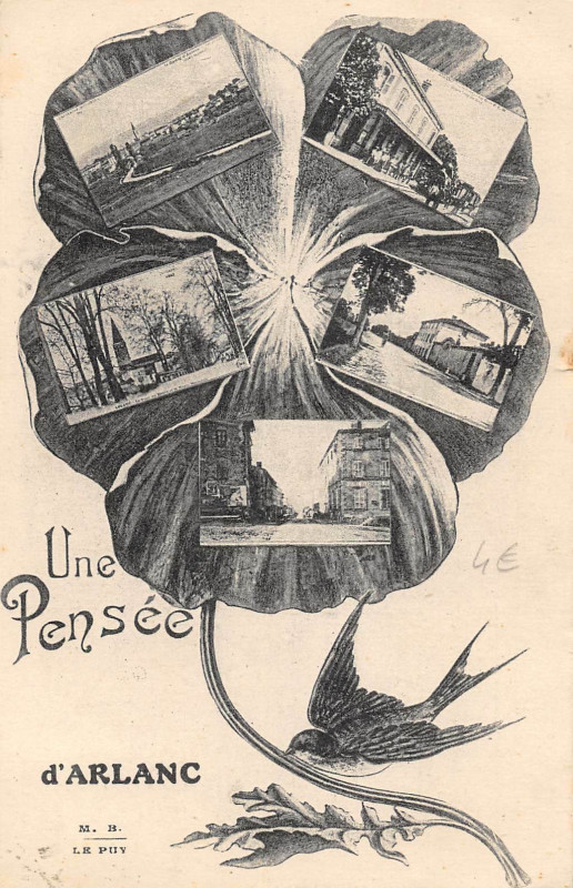Carte postale ancienne Une Pensee D'Arlanc à Arlanc