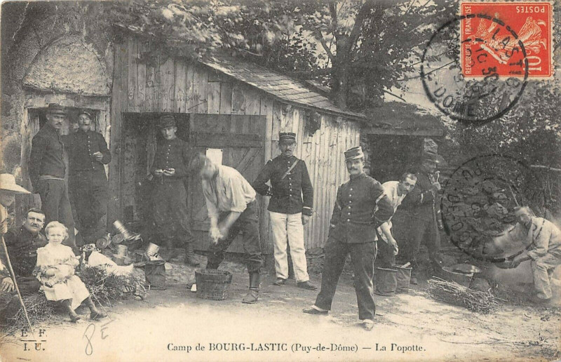 Carte postale ancienne Camp De Lastic La Popotte à Lastic