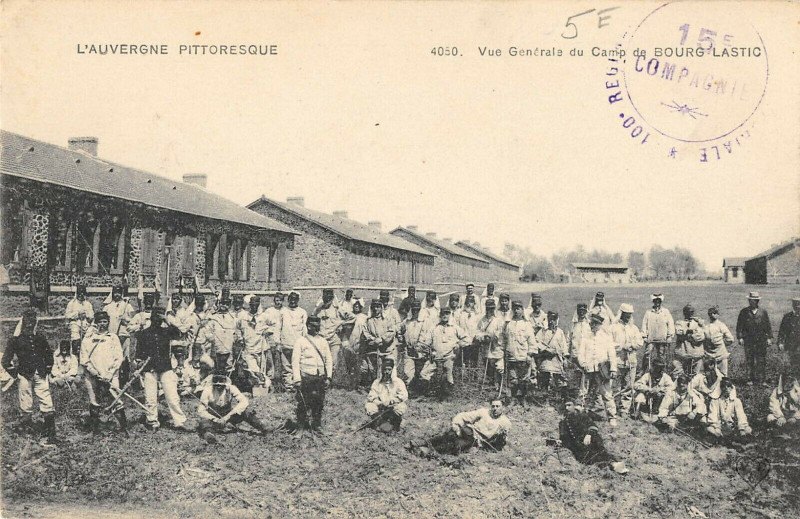 Carte postale ancienne Vue Generale Du Camp De Bourg Lastic à Lastic