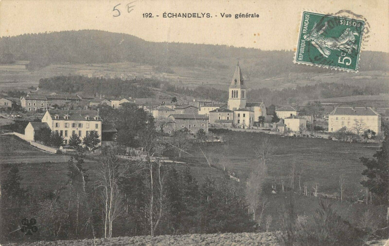 Carte postale ancienne Echandelys Vue Generale à Échandelys