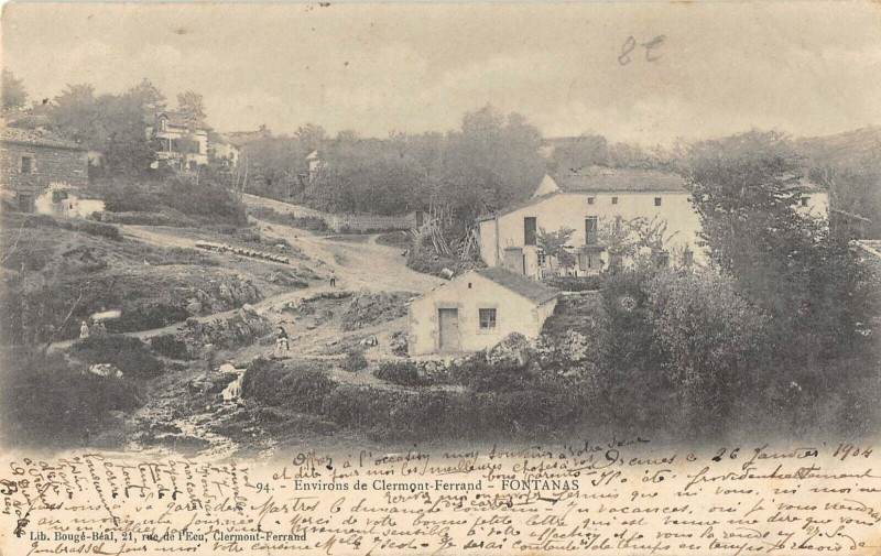 Carte postale ancienne Environs De Clermont Ferrand Fontanas à Clermont-Ferrand