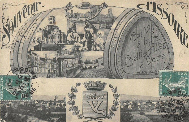Carte postale ancienne Souvenir D'Issoire à Issoire