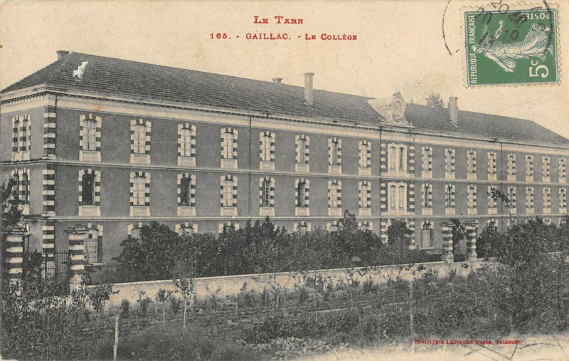 Carte postale ancienne Gaillac Le College à Gaillac