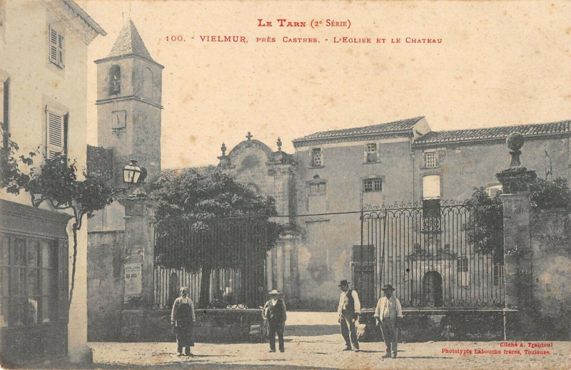 Carte postale ancienne Vielmur Eglise Et Chateau