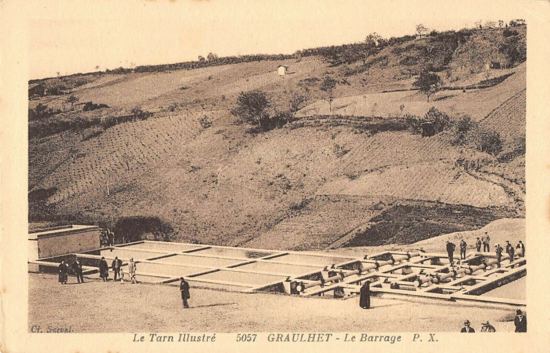 Carte postale ancienne Graulhet Le Barrage à Graulhet