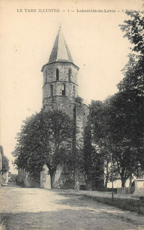 Carte postale ancienne Labastide De Levis Eglise