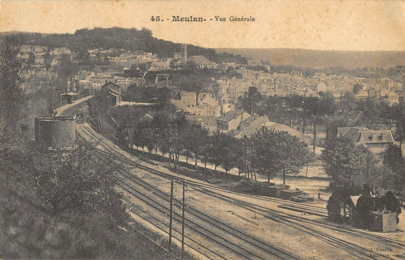Carte postale ancienne Meulan Vue Generale