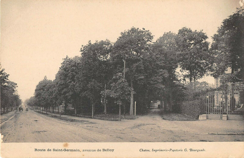 Carte postale ancienne Route De Saint Germain Avenue De Belloy